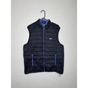 Johnnie O Jacket Mens Large Black Puffer Hudson Vest Lightweight Outdoors *READ*